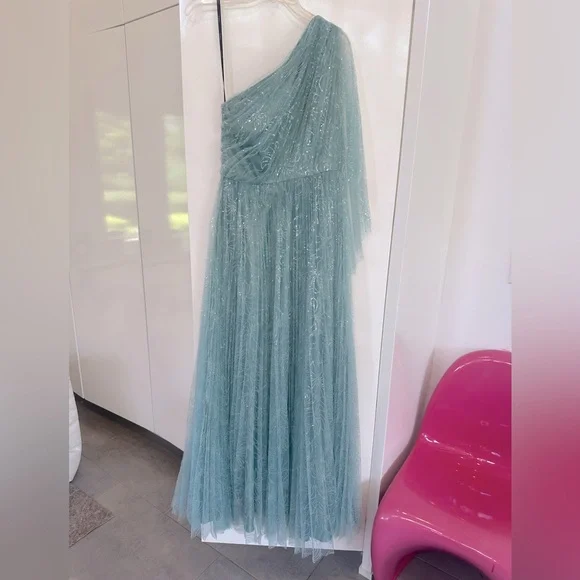 THEIA Carol One Shoulder Gown NWT 6 - Picture 7 of 9